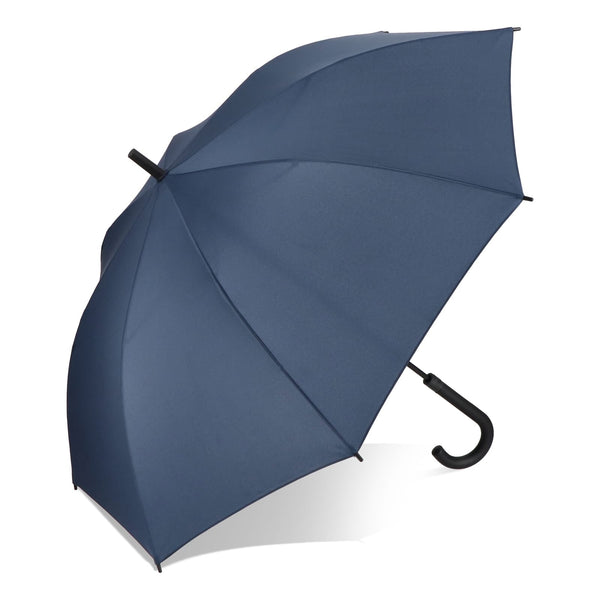 Verdure 190T Pongee 23" Ombrello a gancio antivento Apertura automatica blu navy - personalizzabile con logo