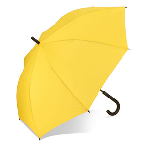 Verdure 190T Pongee 23" Ombrello a gancio antivento Apertura automatica Giallo - personalizzabile con logo
