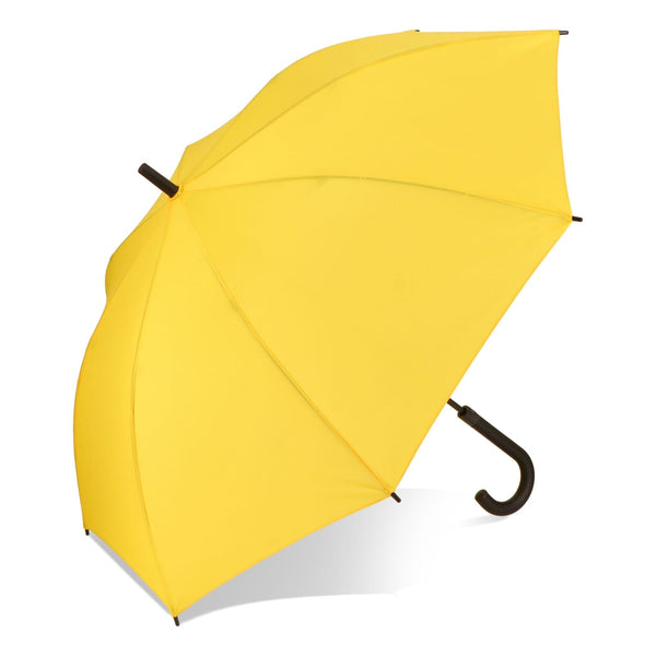 Verdure 190T Pongee 23" Ombrello a gancio antivento Apertura automatica Giallo - personalizzabile con logo