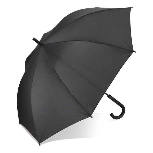 Verdure 190T Pongee 23" Ombrello a gancio antivento Apertura automatica Nero - personalizzabile con logo