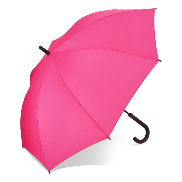 Verdure 190T Pongee 23" Ombrello a gancio antivento Apertura automatica Rosa - personalizzabile con logo