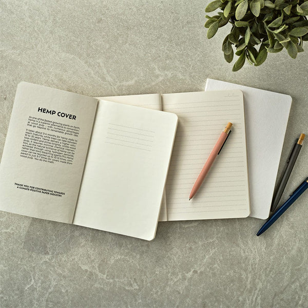 Verne Notebook - Cotone Bianco pastello - personalizzabile con logo
