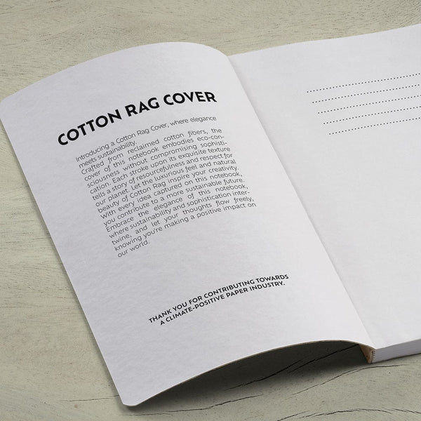 Verne Notebook - Cotone Bianco pastello - personalizzabile con logo