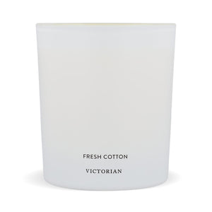 Victorian Candela di Cotone Fresco - bianco Bianco - personalizzabile con logo