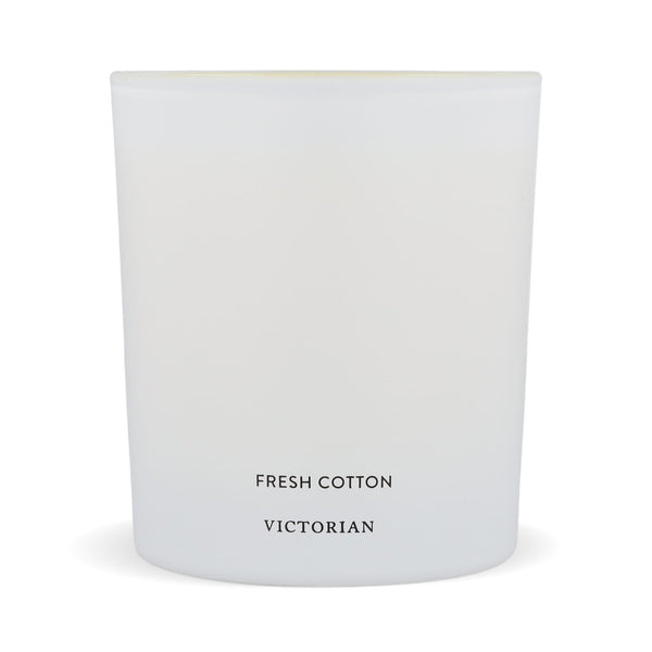 Victorian Candela di Cotone Fresco - bianco Bianco - personalizzabile con logo