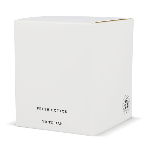 Victorian Candela di Cotone Fresco - bianco Bianco - personalizzabile con logo