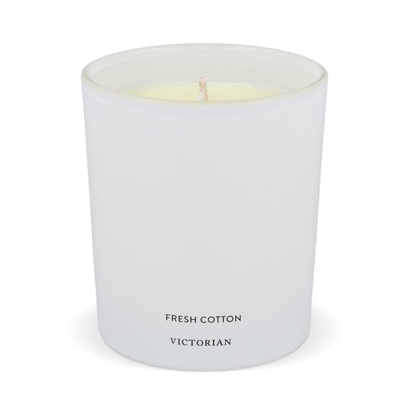 Victorian Candela di Cotone Fresco - bianco Bianco - personalizzabile con logo