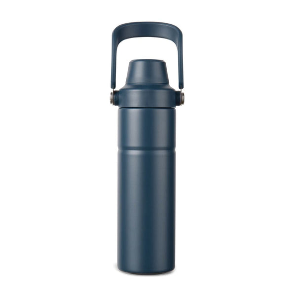 VINGA Bottiglia termica Baltimore trek in SS riciclato 600ml blu navy - personalizzabile con logo