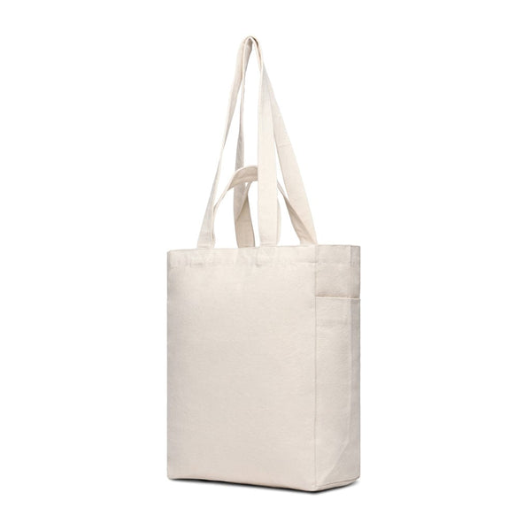 VINGA Hilo AWARE™ borsa con zip in tela riciclata bianco - personalizzabile con logo