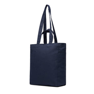 VINGA Hilo AWARE™ borsa con zip in tela riciclata blu navy - personalizzabile con logo