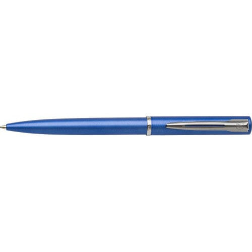 Waterman, penna a sfera Graduate in ottone e cromo blu - personalizzabile con logo
