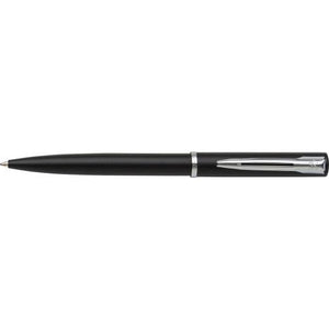 Waterman, penna a sfera Graduate in ottone e cromo nero - personalizzabile con logo