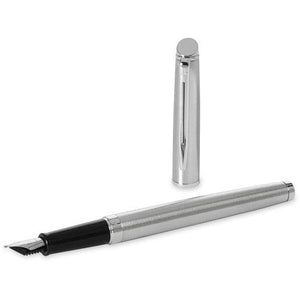 Waterman, penna stilografica Hemisphere in acciaio inox color argento - personalizzabile con logo