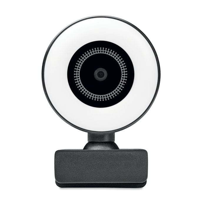 Webcam HD1080P e luce ad anello Nero - personalizzabile con logo