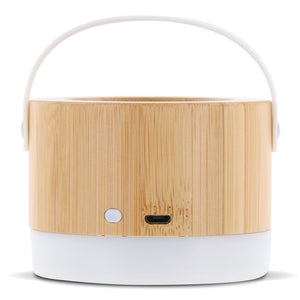 Wireless speaker bamboo 3W beige - personalizzabile con logo