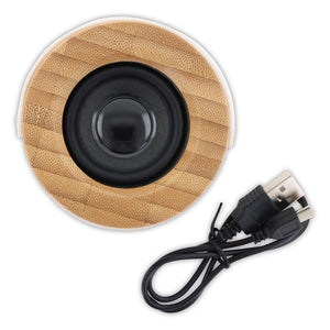 Wireless speaker bamboo 3W beige - personalizzabile con logo