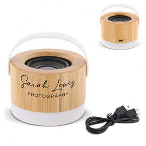 Wireless speaker bamboo 3W beige - personalizzabile con logo