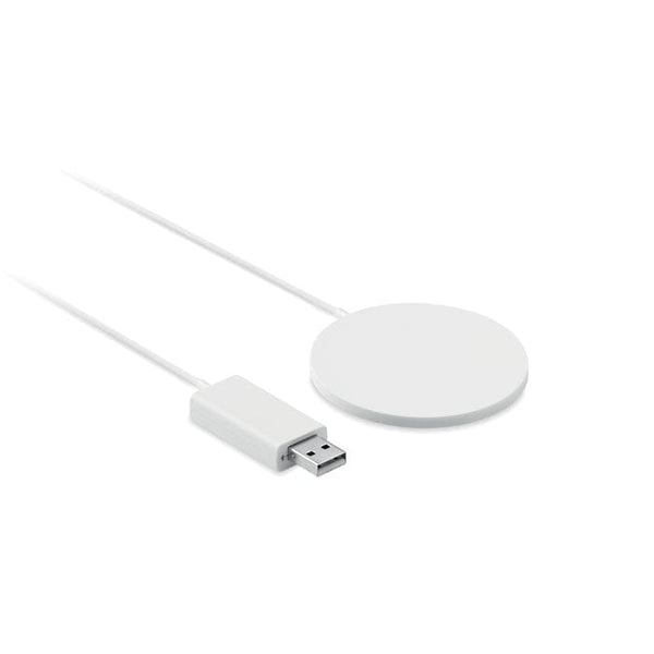 Wireless ultrapiatto bianco - personalizzabile con logo