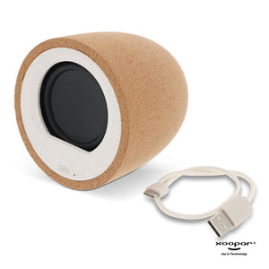 Xoopar Speaker in sughero natural - personalizzabile con logo