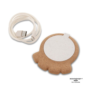 Corktopus Caricatore Wireless 10W beige - personalizzabile con logo