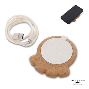 Corktopus Caricatore Wireless 10W beige - personalizzabile con logo