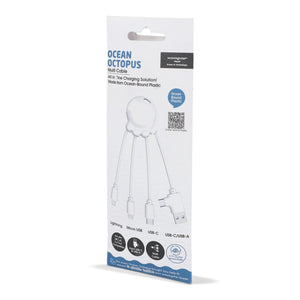 Xoopar Eco Octopus Cavo di ricarica Ocean Bound Plastic - personalizzabile con logo