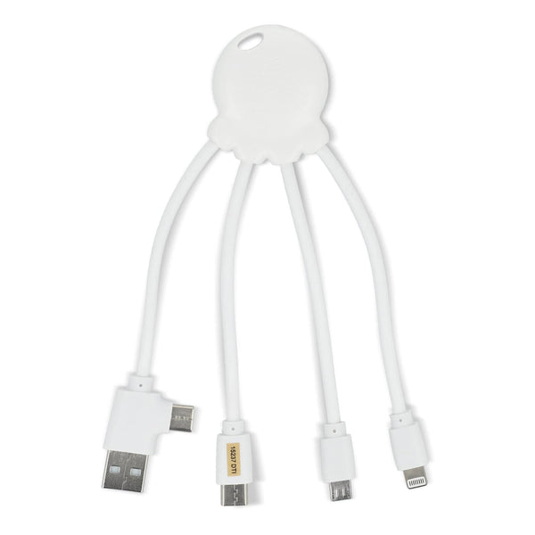 Xoopar Eco Octopus Cavo di ricarica Ocean Bound Plastic - personalizzabile con logo