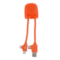 Xoopar ICE-B Cavo di ricarica multipla Arancione - personalizzabile con logo