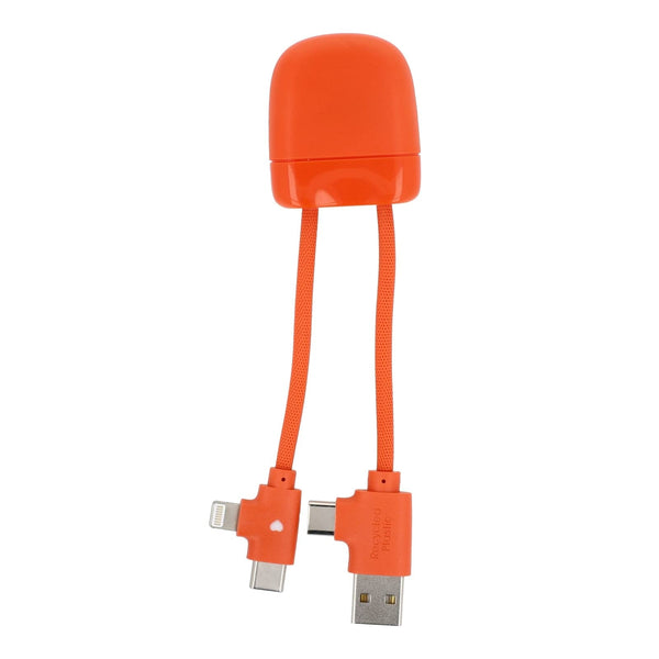 Xoopar ICE-B Cavo di ricarica multipla Arancione - personalizzabile con logo