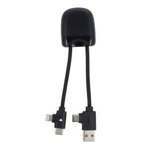 Xoopar ICE-B Cavo di ricarica multipla Nero - personalizzabile con logo