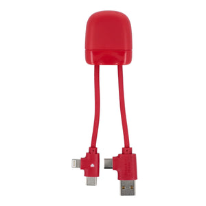 Xoopar ICE-B Cavo di ricarica multipla Rosso - personalizzabile con logo