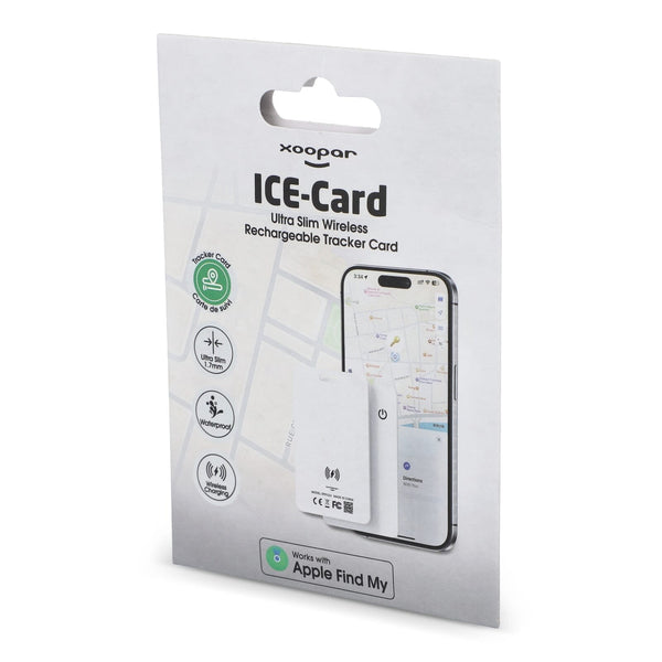 Xoopar ICE-Card Carta Tracker ultrasottile ricaricabile - personalizzabile con logo