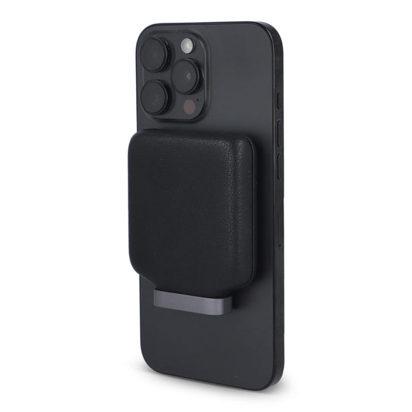 Xoopar Ine Oda Powerbank senza fili compatibile con MagSafe 5000 mAh Nero - personalizzabile con logo