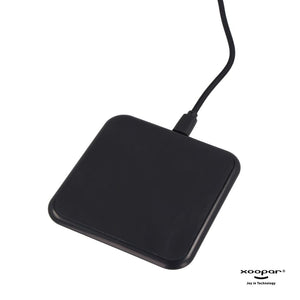 Xoopar Iné Wireless Fast Charger - Recycled Leather 15W Nero - personalizzabile con logo