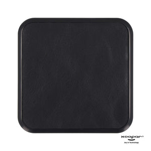 Xoopar Iné Wireless Fast Charger - Recycled Leather 15W Nero - personalizzabile con logo