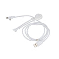 Xoopar Mr. Bio Cavo di ricarica multipla 60 W PD lungo 1.2 metri Bianco - personalizzabile con logo