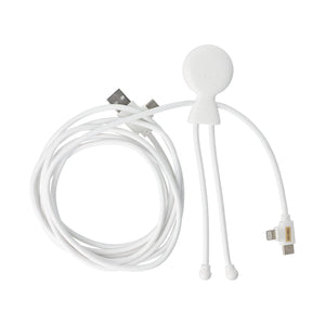 Xoopar Mr Bio Cavo di ricarica multiplo lungo 60 W PD 2 metri Bianco - personalizzabile con logo