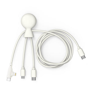 Xoopar Mr. Bio Cavo Multi USB-C lungo 1 metro Bianco - personalizzabile con logo