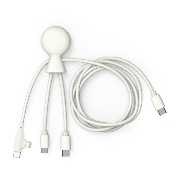 Xoopar Mr. Bio Cavo Multi USB-C lungo 1 metro Bianco - personalizzabile con logo