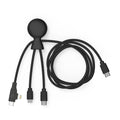 Xoopar Mr. Bio Cavo Multi USB-C lungo 1 metro Nero - personalizzabile con logo