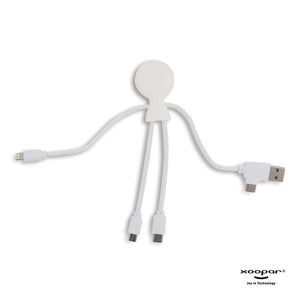 Mr. Bio cavo smart con NFC Bianco - personalizzabile con logo