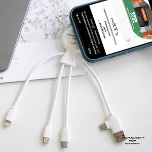 Mr. Bio cavo smart con NFC Bianco - personalizzabile con logo