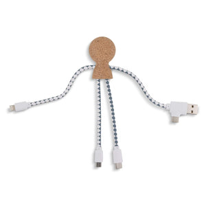Xoopar Mr. Bio Sughero Cavo di ricarica natural - personalizzabile con logo
