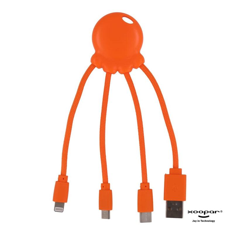 Octopus Cavo di ricarica Arancione - personalizzabile con logo