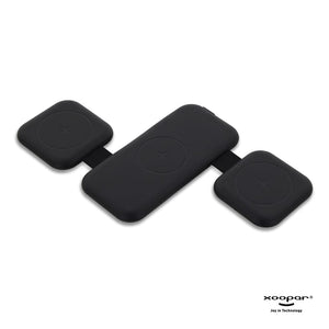 Trafold Caricatore wireless quadruplo 15W Nero - personalizzabile con logo
