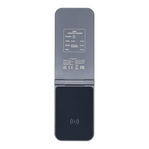 Xoopar Zero 2 in 1 Caricabatterie senza fili compatibile con MagSafe Grigio scuro - personalizzabile con logo
