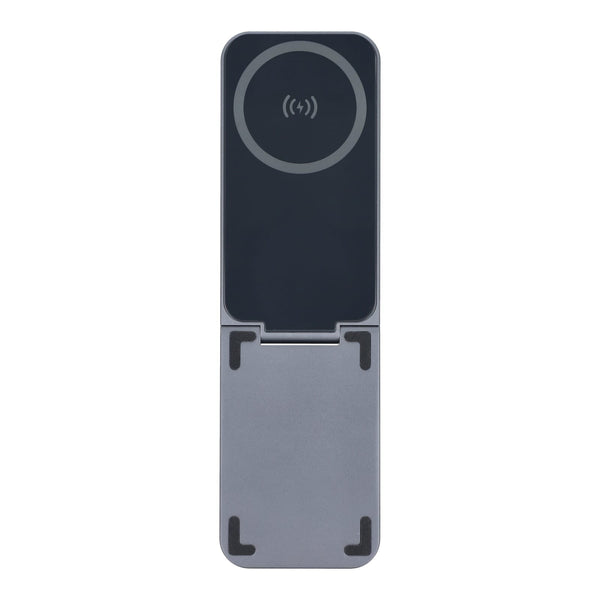 Xoopar Zero 2 in 1 Caricabatterie senza fili compatibile con MagSafe Grigio scuro - personalizzabile con logo