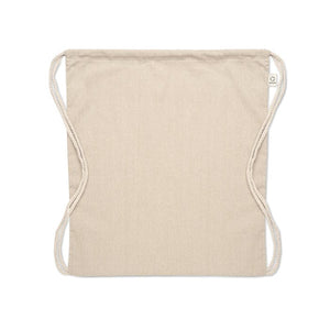 Zainetto Sacca in cotone riciclato natural beige - personalizzabile con logo