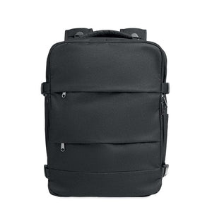 Zaino a mano formato cabina apertura a 180° Nero - personalizzabile con logo