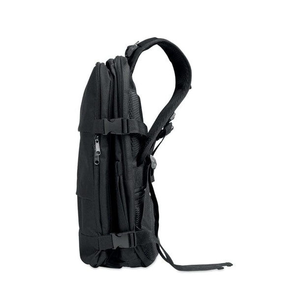 Zaino a mano formato cabina apertura a 180° Nero - personalizzabile con logo